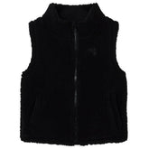 Zwarte teddy gilet Lofen - Capuchon Fashion