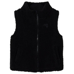 Zwarte teddy gilet Lofen - Capuchon Fashion