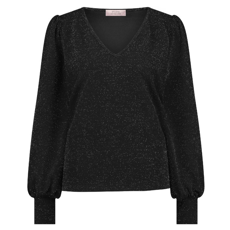 Zwarte top Sophie sparkle - Capuchon Fashion