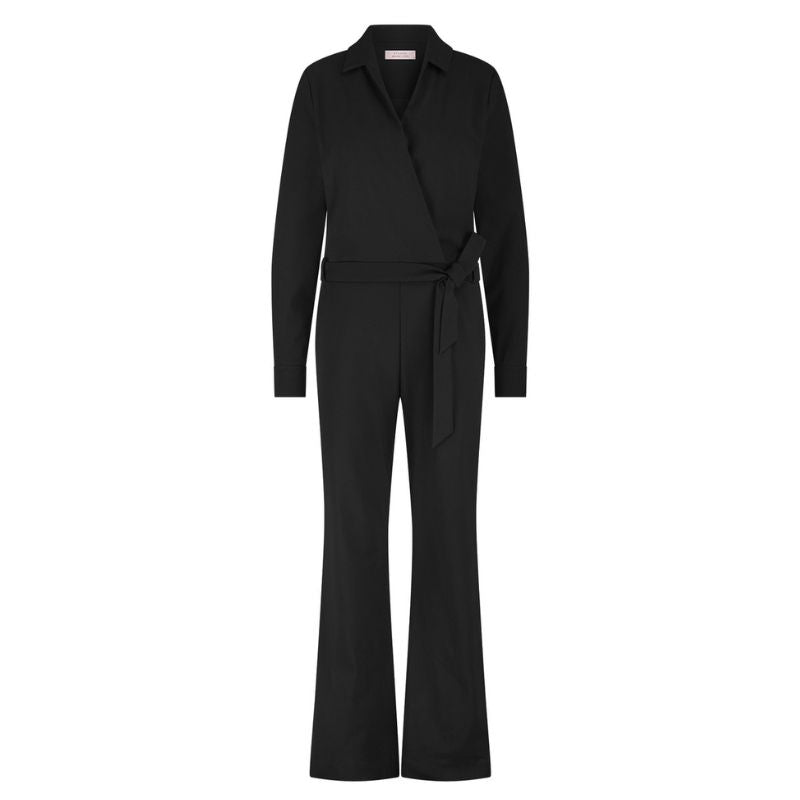 Zwarte travel jumpsuit Nadia ls - Capuchon Fashion