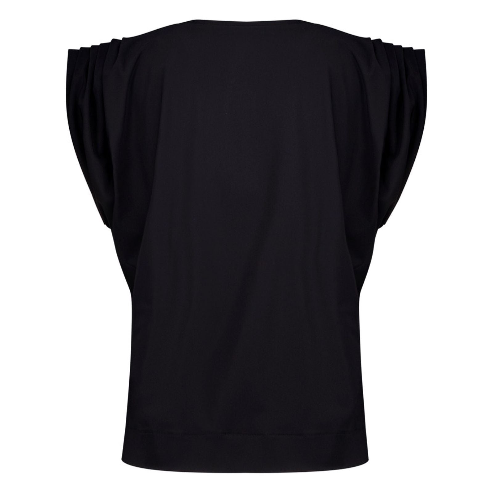 Zwarte travel mouwloze top Leona - Capuchon Fashion