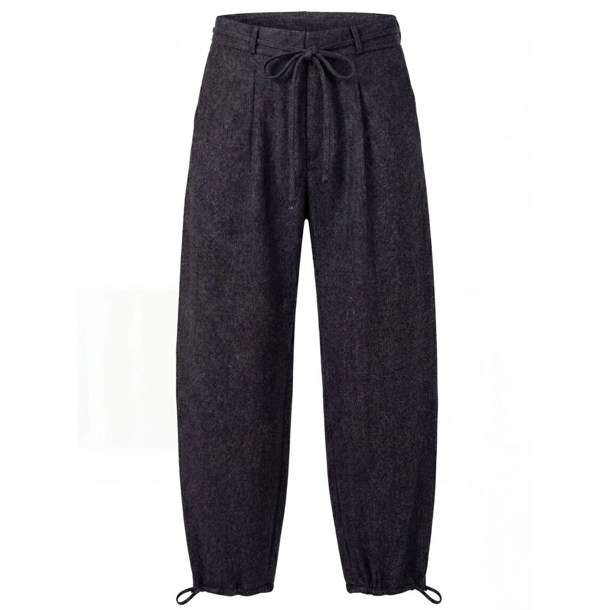 Zwarte tweed balloon pantalon 633152 - Capuchon Fashion
