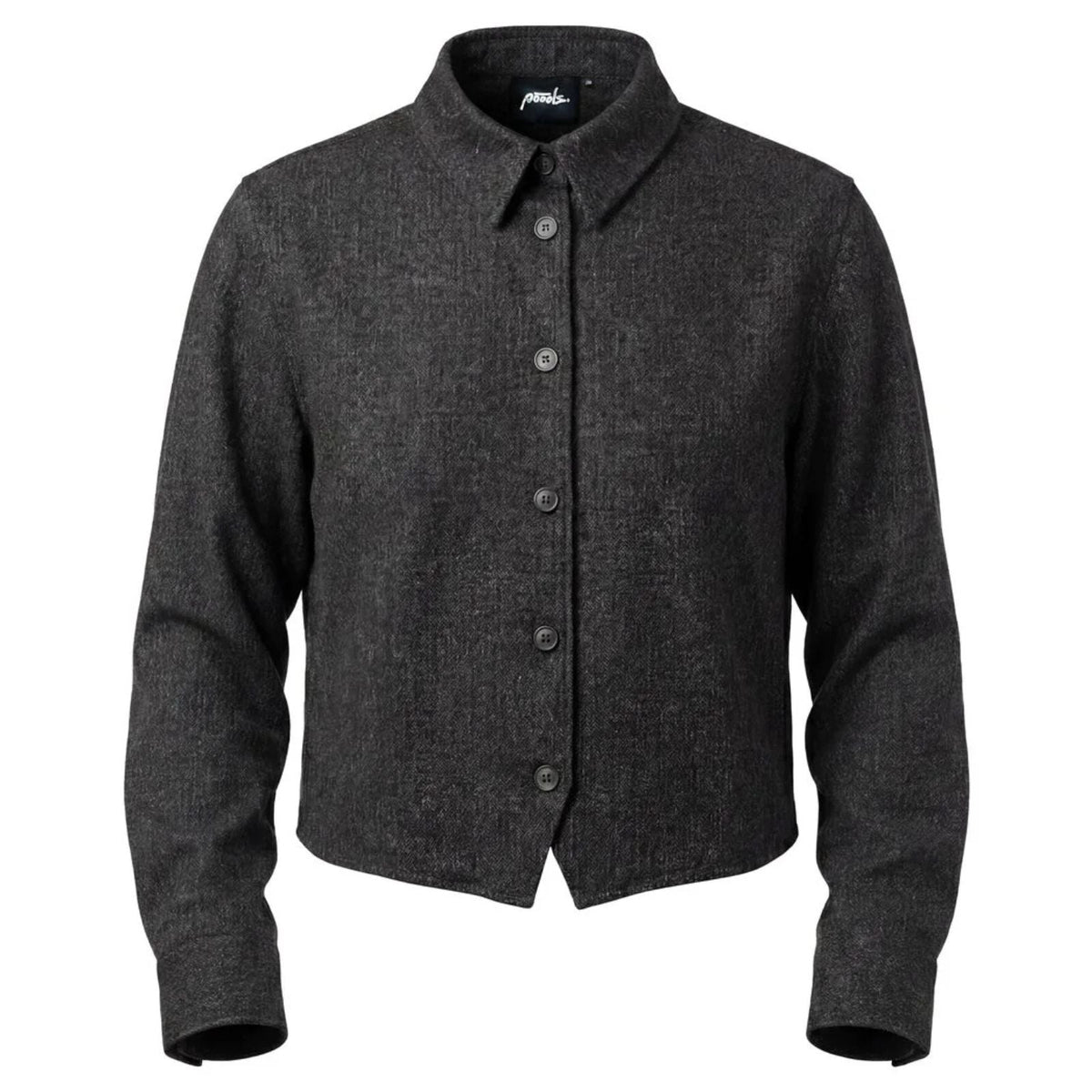 Zwarte tweed cropped jacket 633153 - Capuchon Fashion