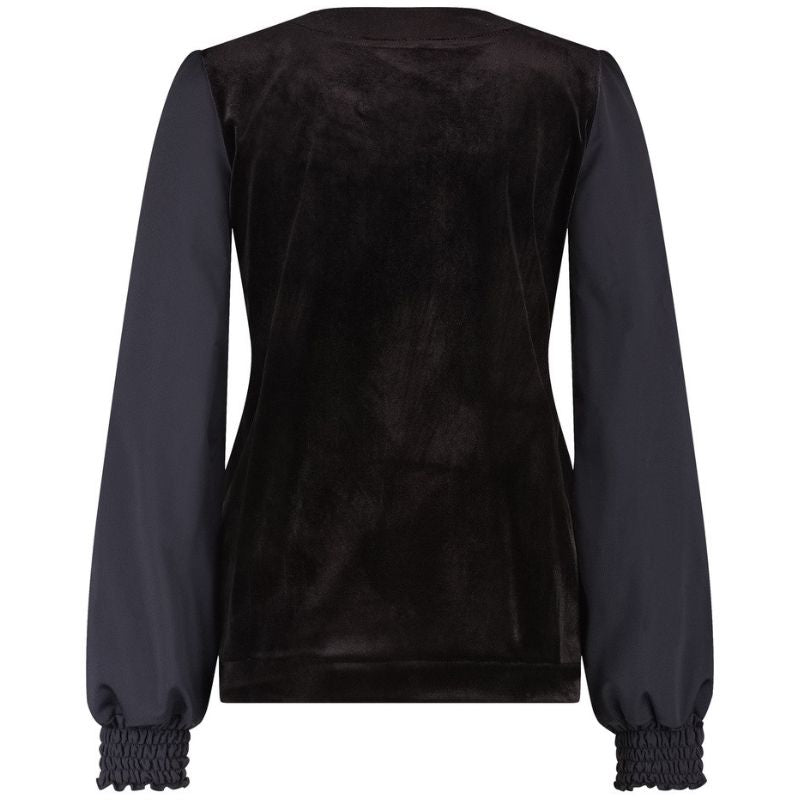 Zwarte velvet top V Never Ending - Capuchon Fashion
