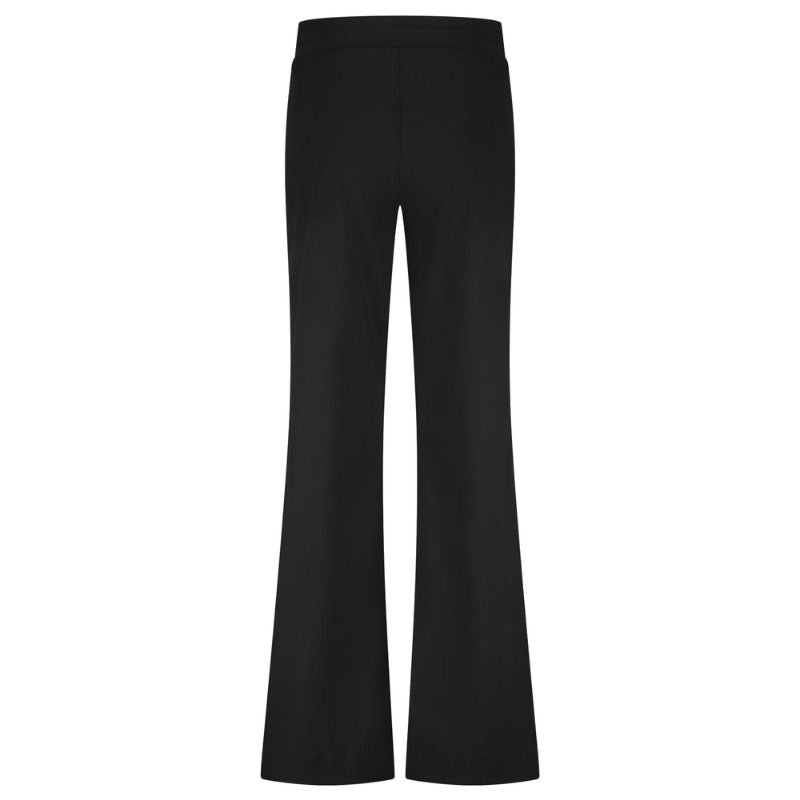 Zwarte wide fit travel broek Abigail - Capuchon Fashion