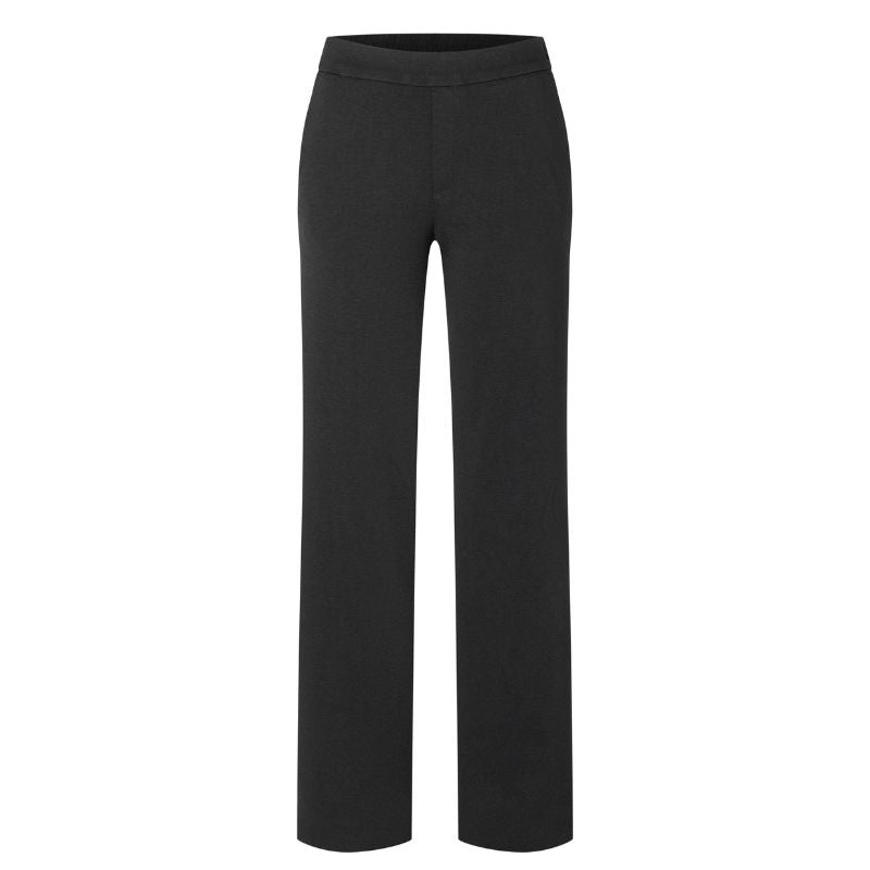 Zwarte wide fit jersey broek Chiara - Capuchon Fashion
