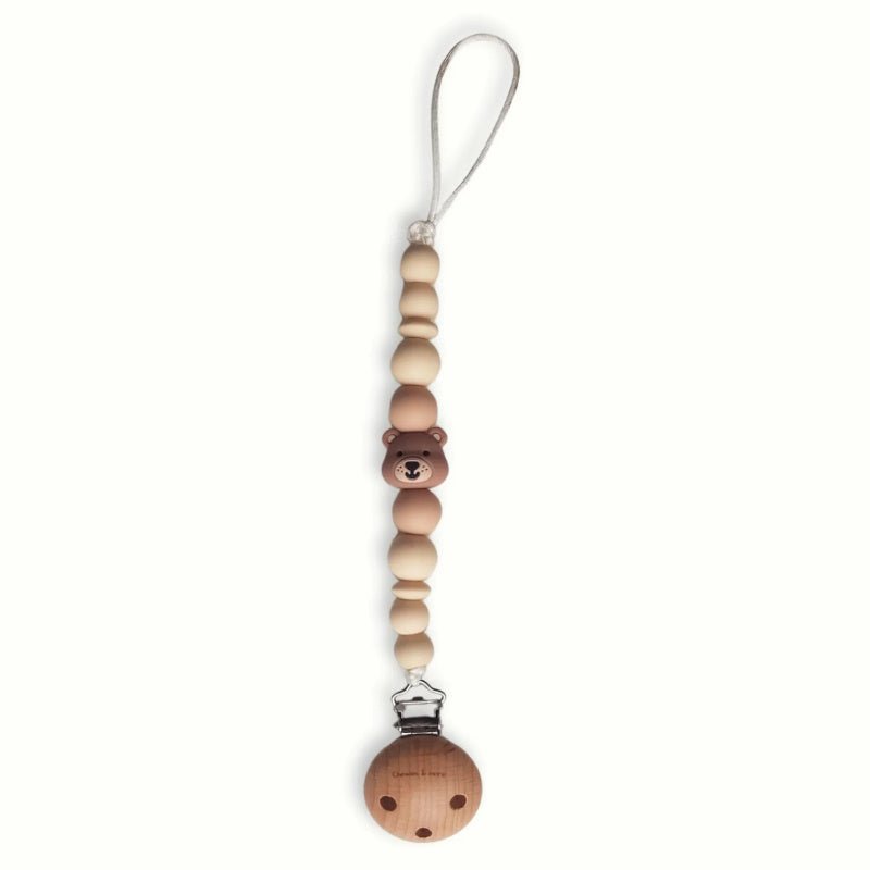 Beige clip silicone Bear - Capuchon Fashion