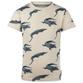 Beige geprint t-shirt R50837 - Capuchon Fashion