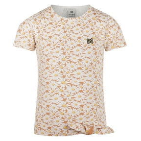 Beige geprint t-shirt R50930 - Capuchon Fashion