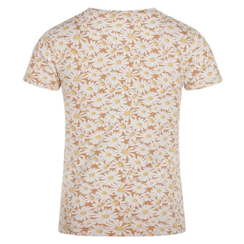 Beige geprint t-shirt R50930 - Capuchon Fashion