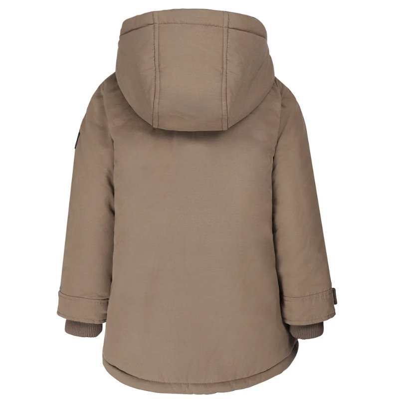 Beige parka jacket S48824 - Capuchon Fashion
