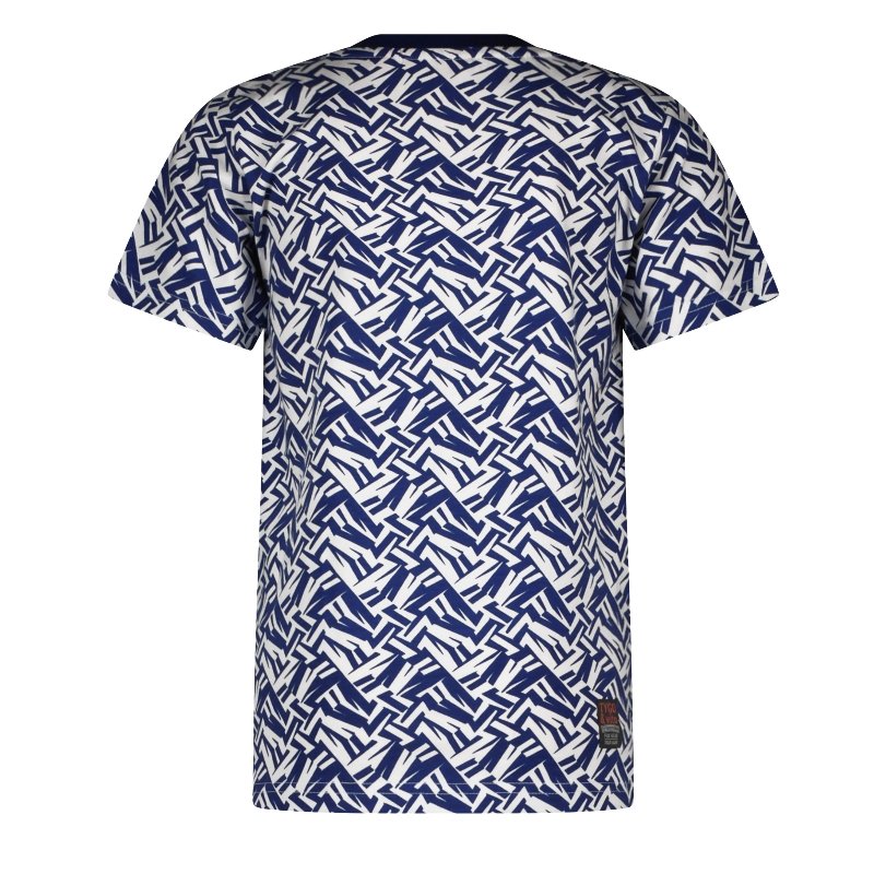 Blauw allover t-shirt Graphic - Capuchon Fashion