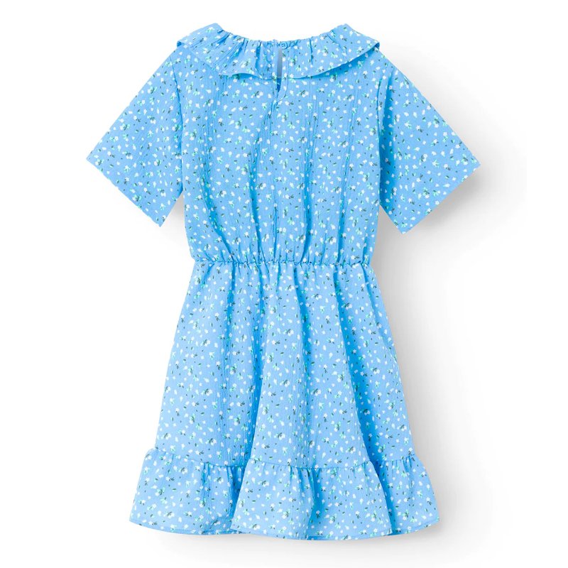 Blauw geprinte jurk Faninna - Capuchon Fashion