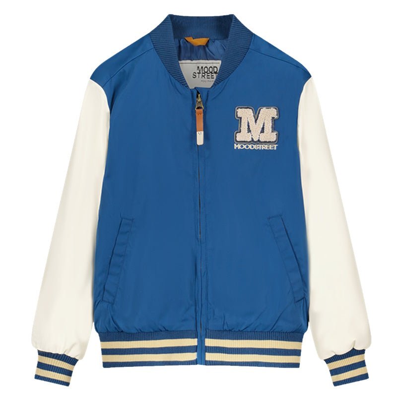 Blauwe bomber jacket 6232 - Capuchon Fashion