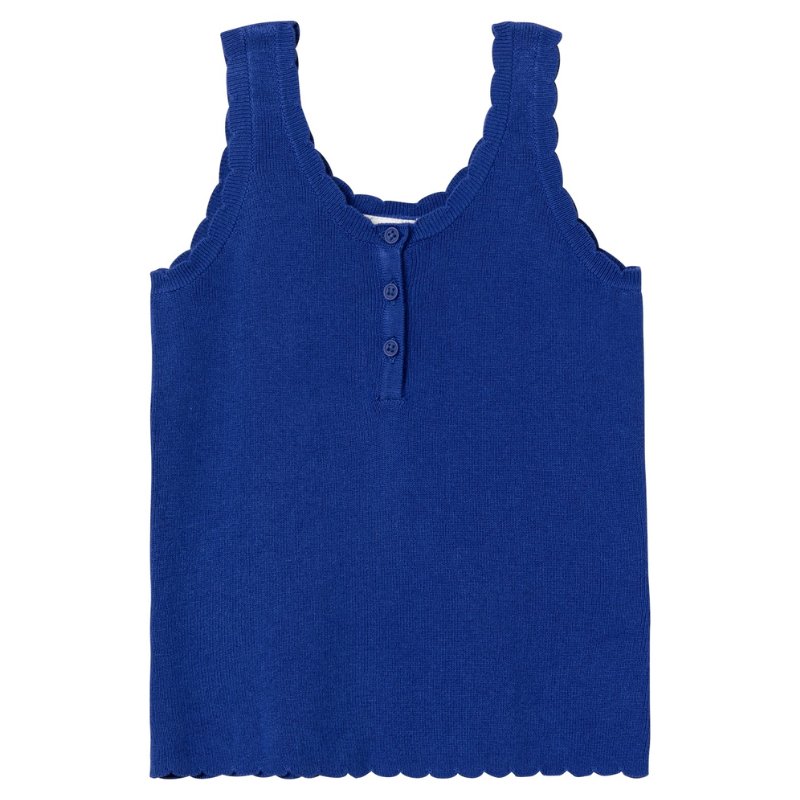 Blauwe knit strap top Filisa - Capuchon Fashion