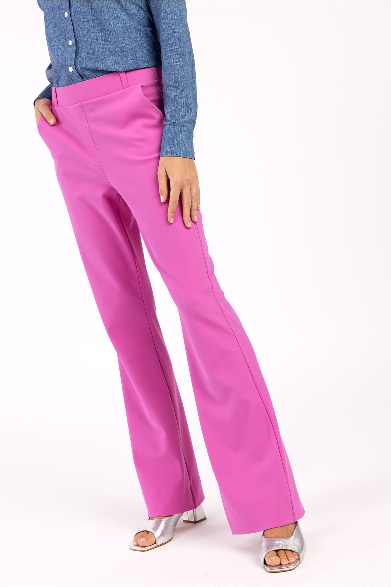 Dark Pink broek Flair bonded - Capuchon Fashion