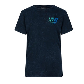 Donkerblauw t-shirt Rainbow Washed - Capuchon Fashion