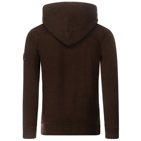 Donkerbruine hoodie S48810 - Capuchon Fashion
