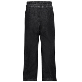 Donkergrijze jeans wide leg S48941 - Capuchon Fashion