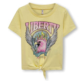 Geel t-shirt Lucy Knot Eagle - Capuchon Fashion