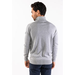 Grey zip knitted pullover Lewis - Capuchon Fashion