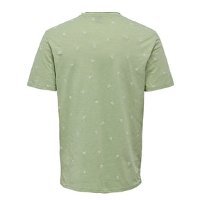 Groen geprint t-shirt Braydon - Capuchon Fashion