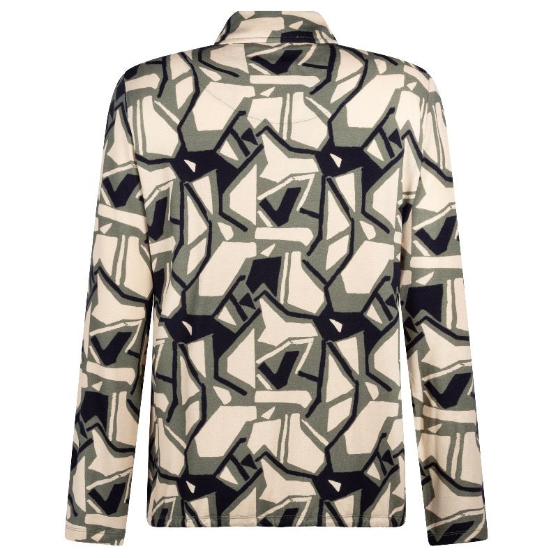 Groen geprinte blouse Edith - Capuchon Fashion