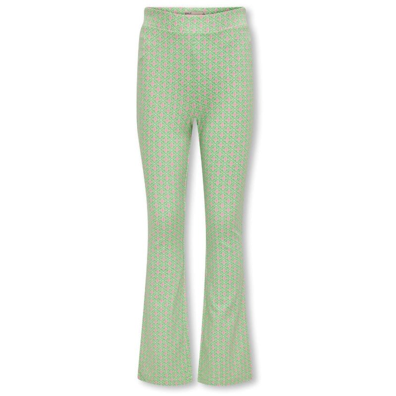 Groen geprinte flairbroek Paige - Capuchon Fashion