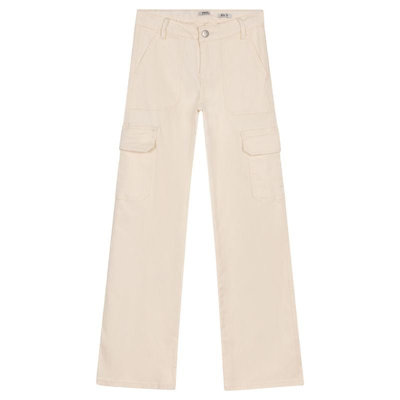 Licht beige broek Cargo Denim - Capuchon Fashion