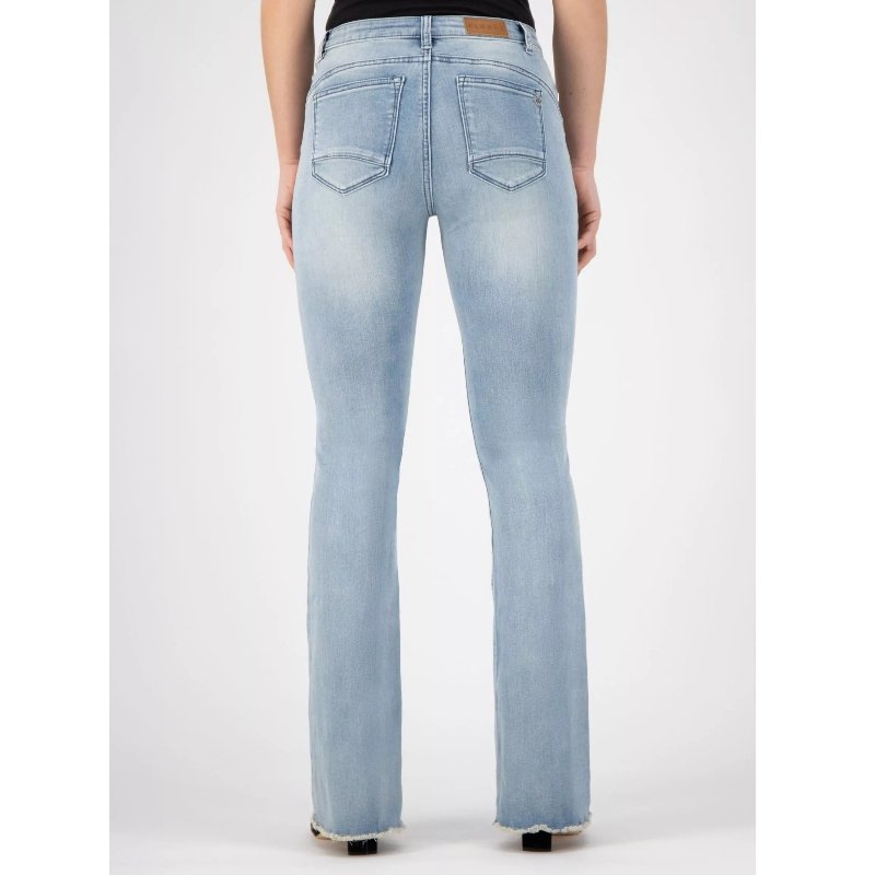 Lichtblauwe flared jeans Florez - Capuchon Fashion