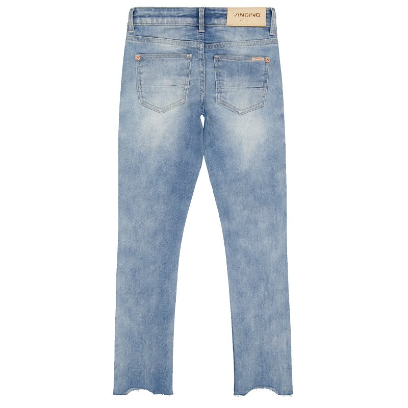 Mid Blue Wash jeans Amia Cropped - Capuchon Fashion
