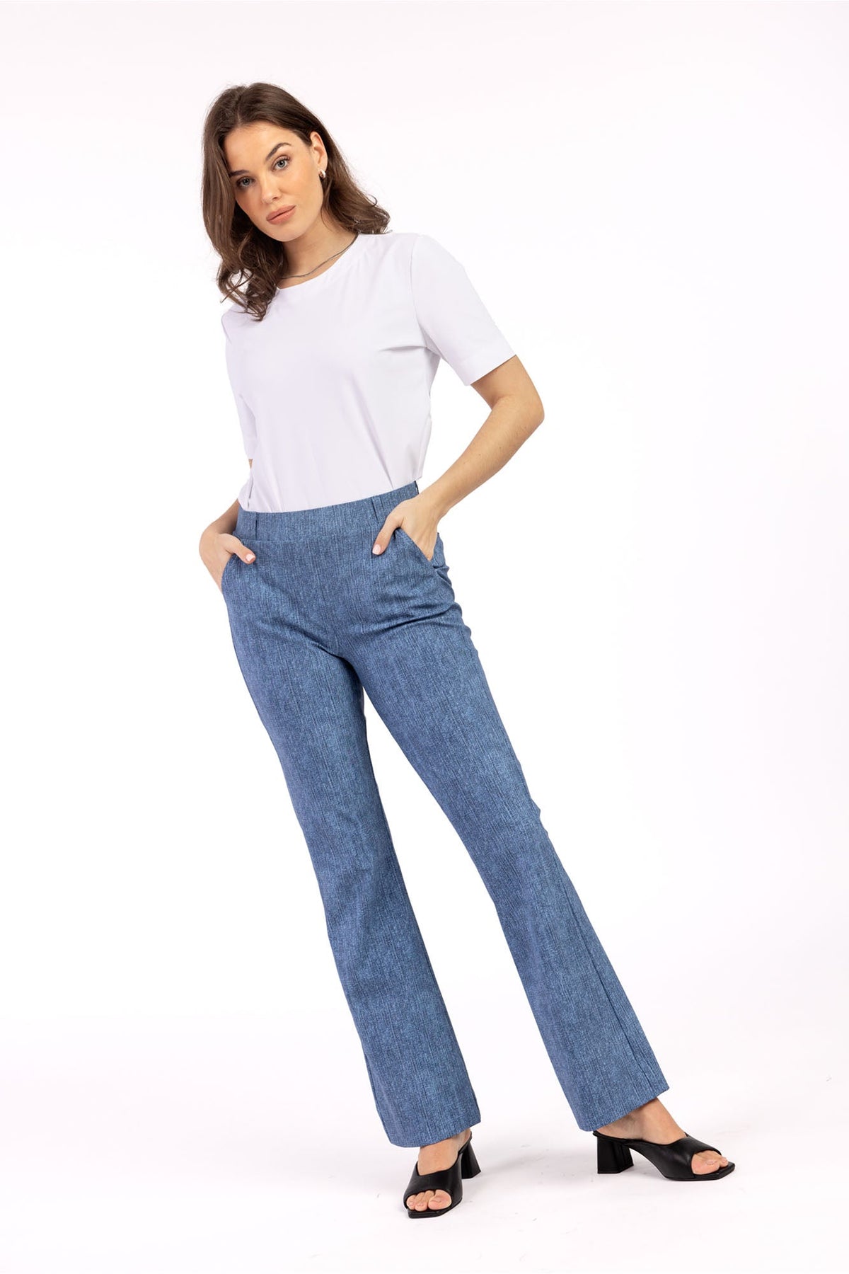 Mid Jeans broek Flair jeans - Capuchon Fashion