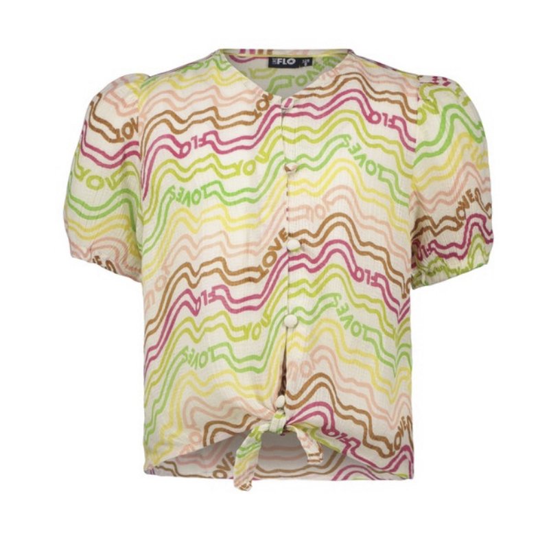Multicolor rainbow knotted blouse - Capuchon Fashion