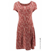 Rood geprinte jurk Aster Mossel - Capuchon Fashion
