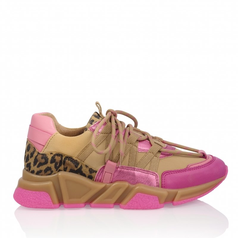 Roze sneaker Los Angeles Leopard - Capuchon Fashion