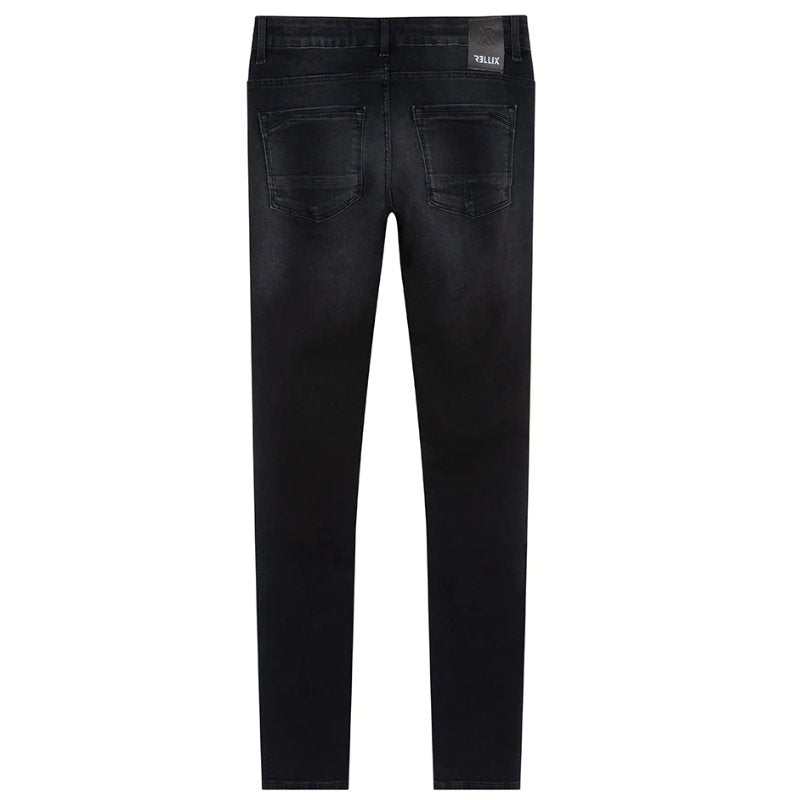 Used Black Denim tapered jeans Dean - Capuchon Fashion