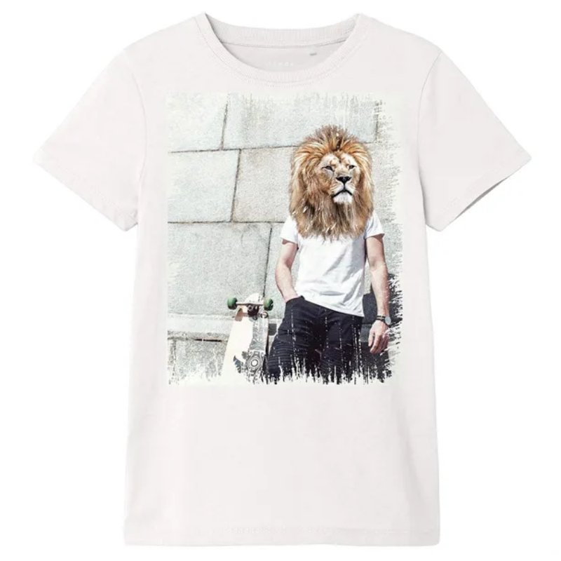 Wit geprint t-shirt Voto - Capuchon Fashion