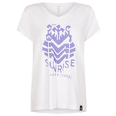Wit met paars t-shirt Shilene - CapuchonFashion