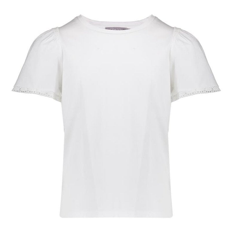 Wit t-shirt Lace - Capuchon Fashion