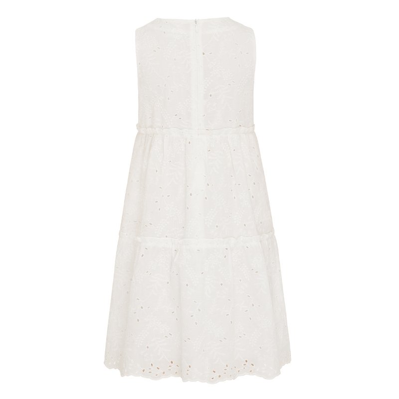 Witte jurk Broidery - CapuchonFashion