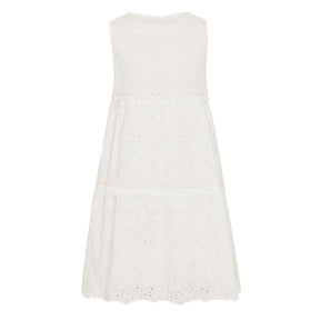 Witte jurk Broidery - CapuchonFashion