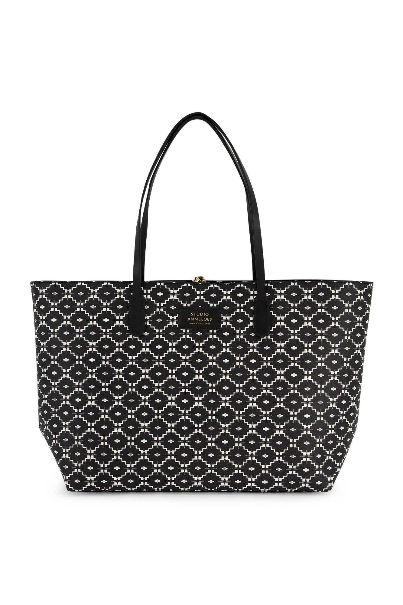 Zwart geprinte Shopper SA - Capuchon Fashion