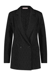 Zwarte blazer Sence jacquard - Capuchon Fashion