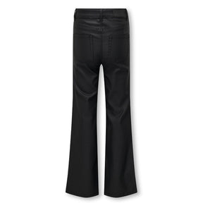 Zwarte coated wide pant Juicy - Capuchon Fashion